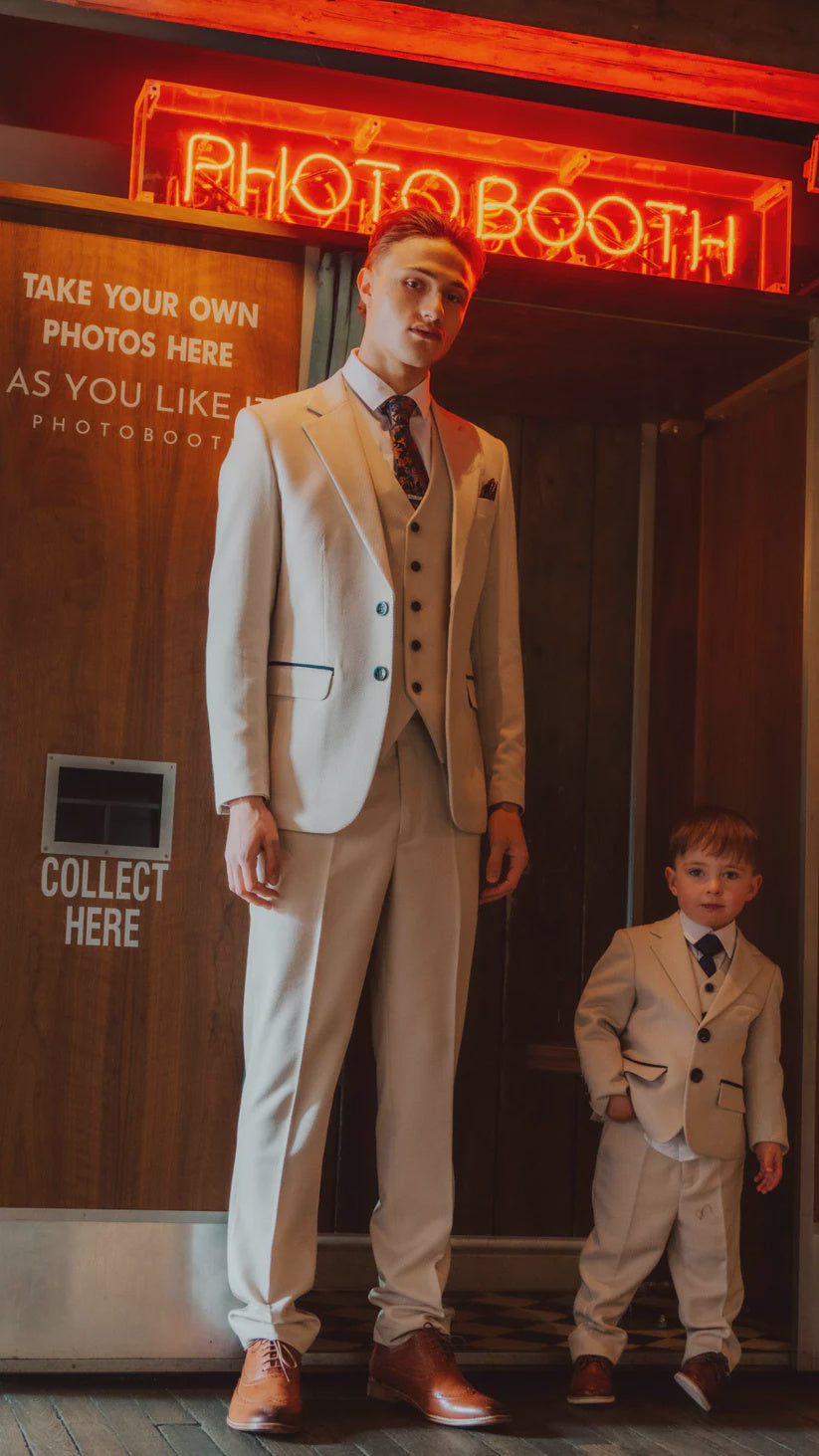 Charles Grey Sandro Kids 3 Piece Suit - Beige