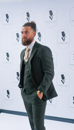 Charles Grey Attenborough Tweed Blazer - Olive Green