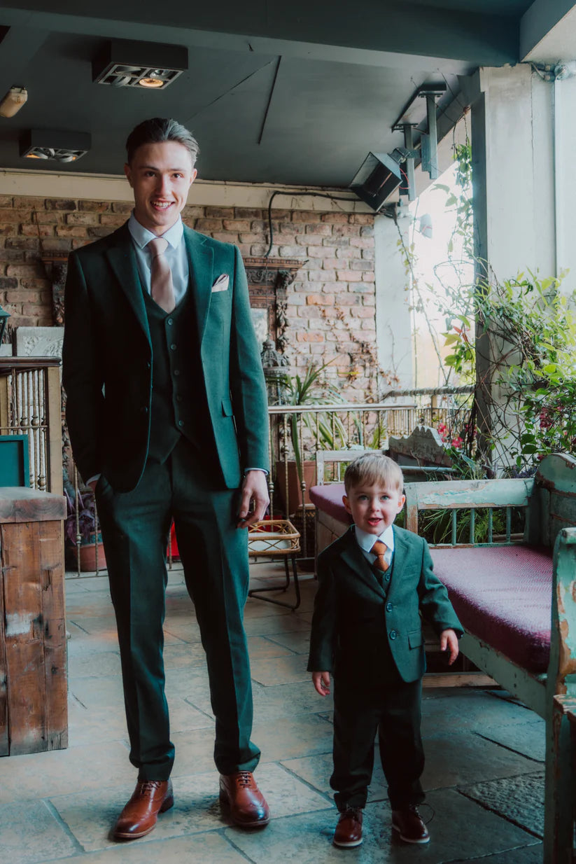 Charles Grey Attenborough Tweed Trouser - Olive Green