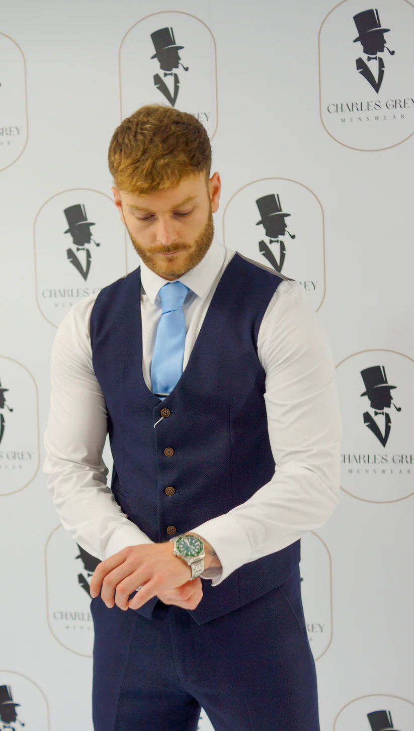 Charles Grey Charlton Waistcoat - Blue