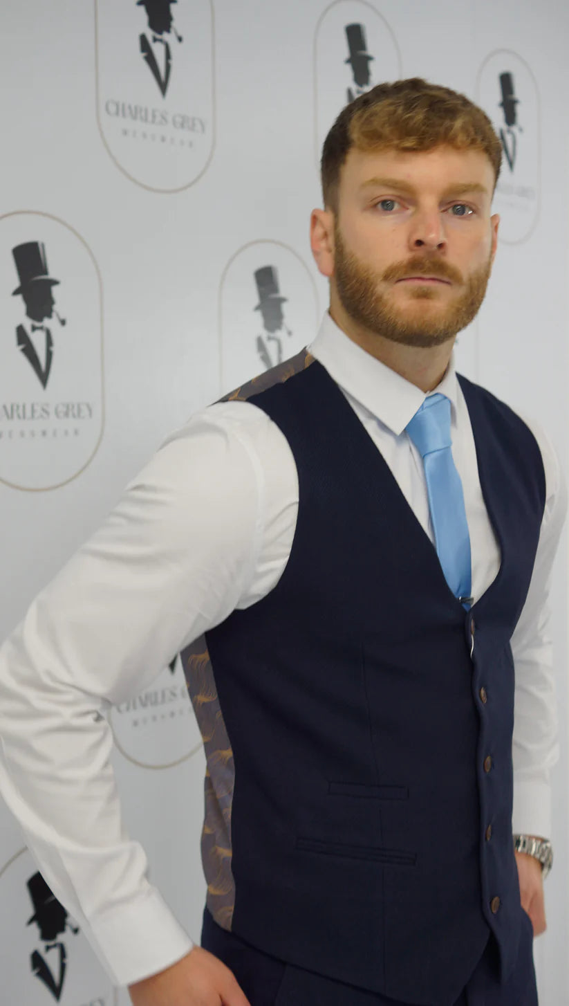 Charles Grey Charlton Waistcoat - Blue