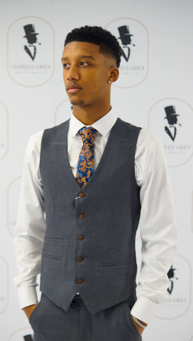 Charles Grey Charlton Waistcoat - Grey