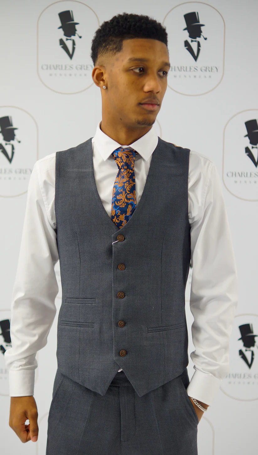 Charles Grey Charlton Waistcoat - Grey