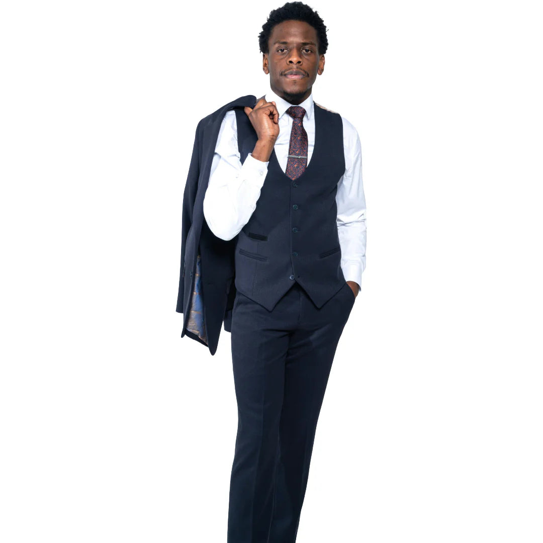 Charles Grey Sandro Trouser - Navy Blue