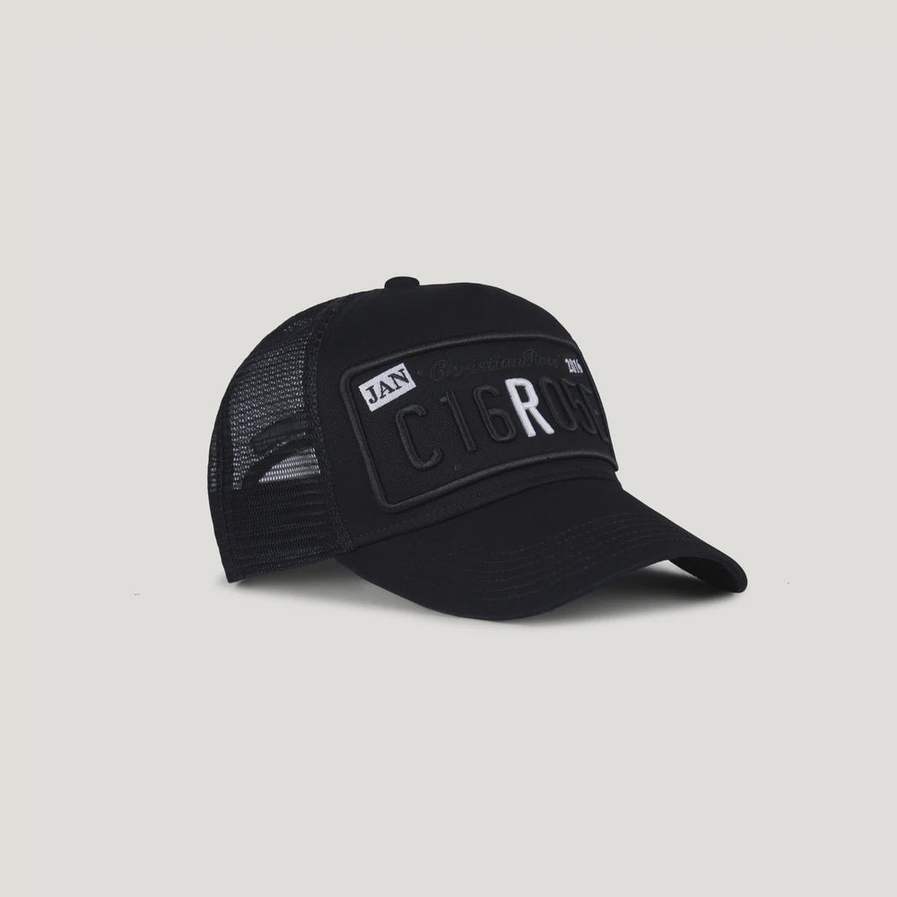 Christian Rose R Two Tone Trucker Cap -Black / White