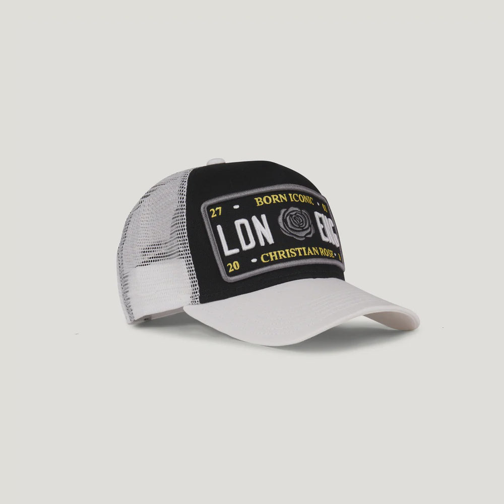 Christian Rose The Iconic Trucker Cap - Black / Grey / Yellow