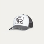 Christian Rose CR Box Logo Trucker Cap -Grey / White