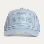 Christian Rose Iconic II vinyl trucker cap - Ice Blue