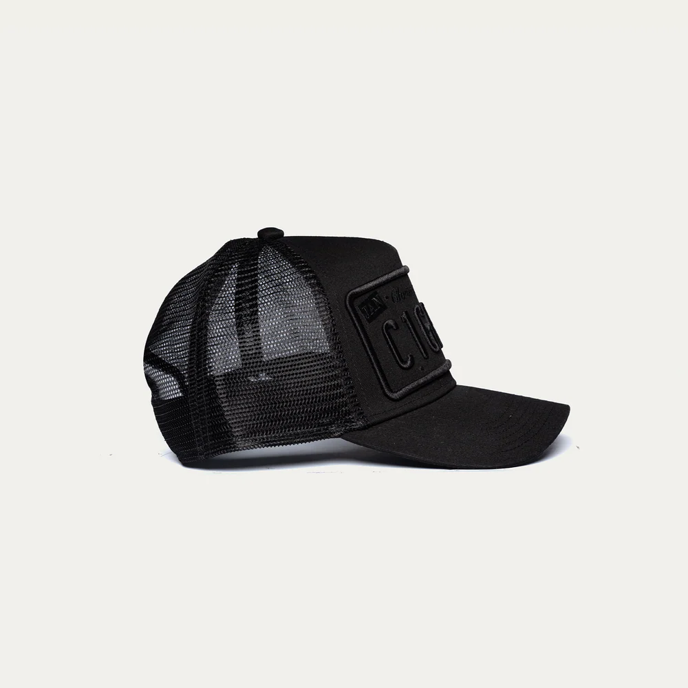 Christian Rose Private plate trucker cap - Black/Black