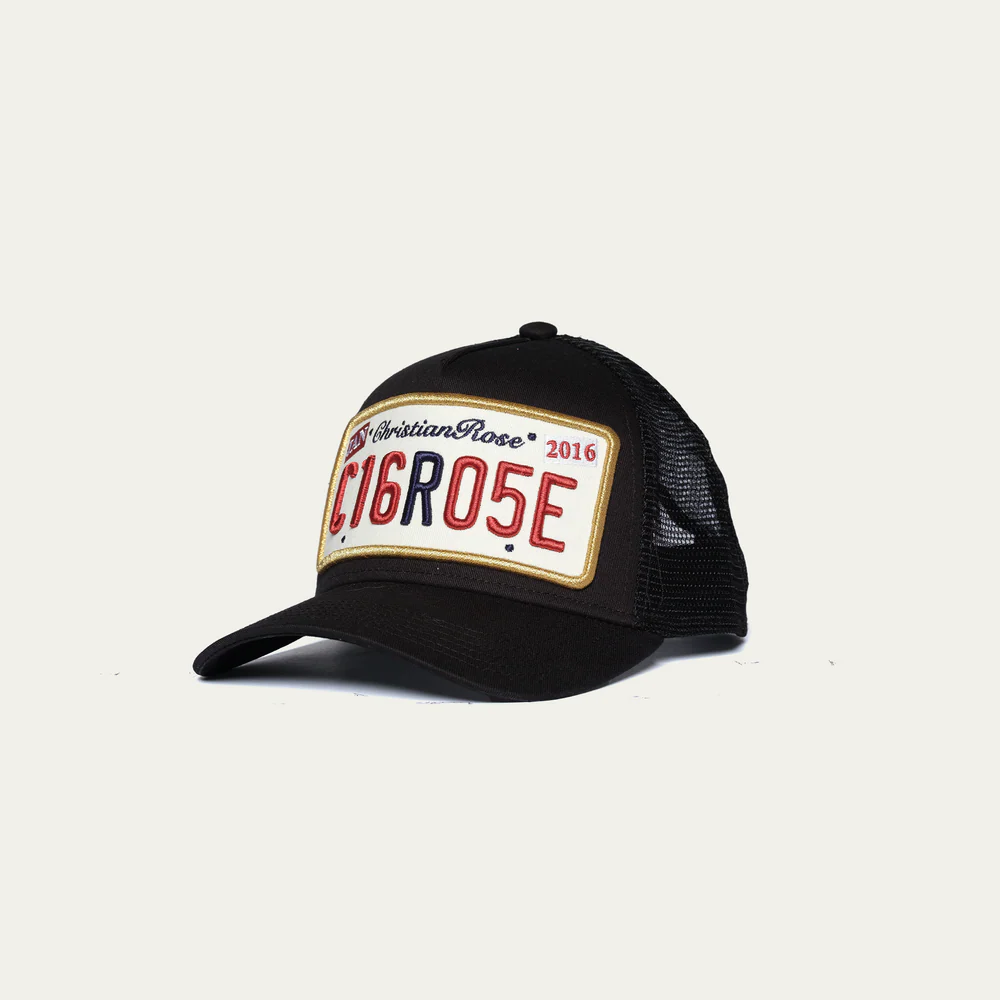 Christian Rose Private plate trucker cap - Black/Gold
