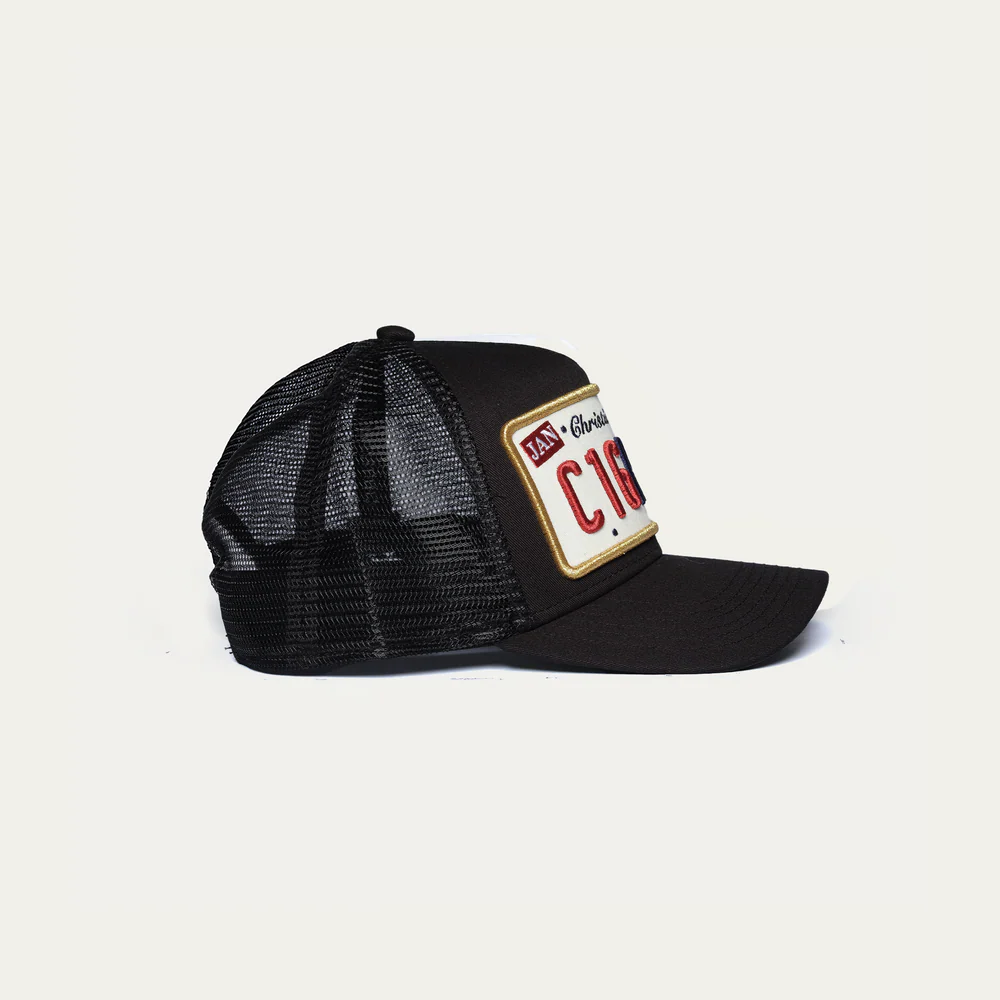 Christian Rose Private plate trucker cap - Black/Gold