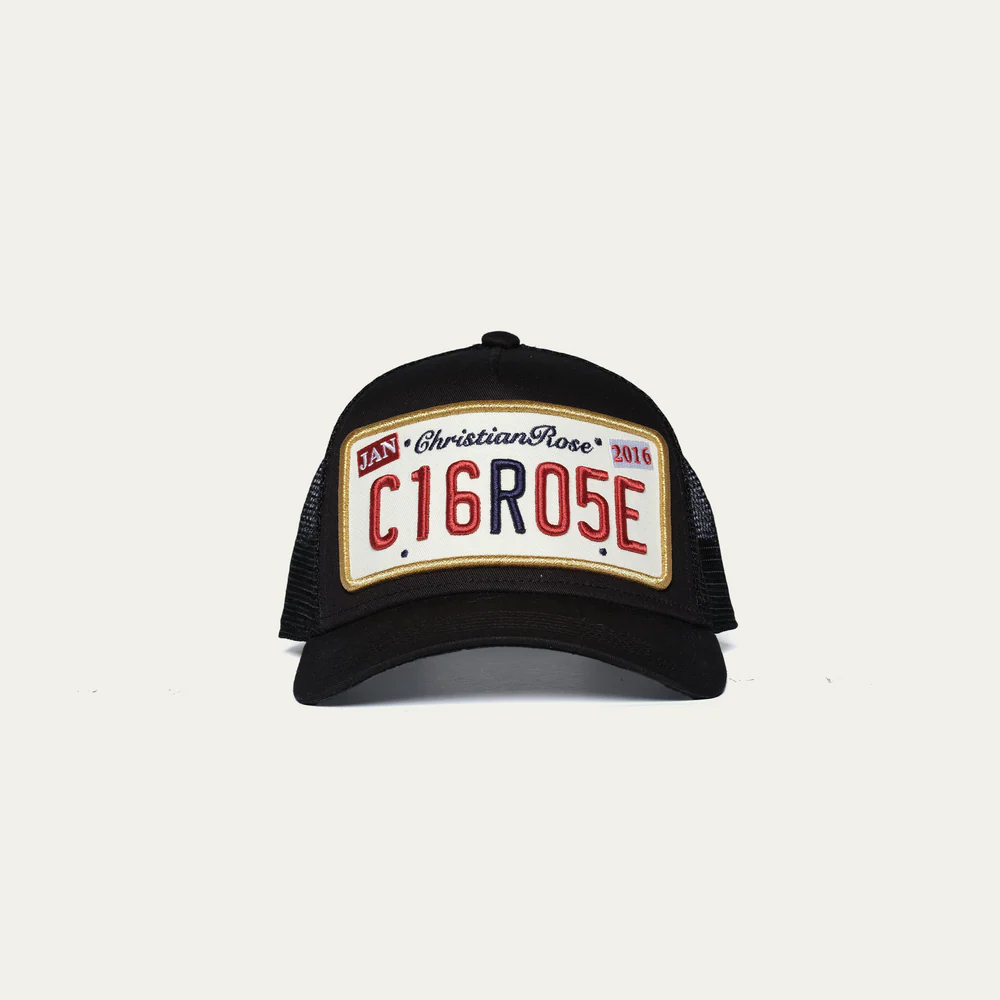 Christian Rose Private plate trucker cap - Black/Gold