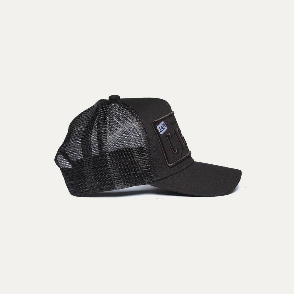 Christian Rose R Two Tone Trucker Cap -Black / White