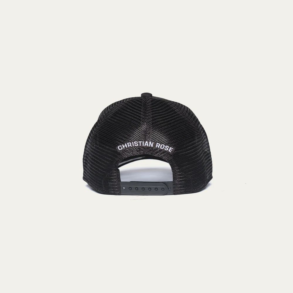 Christian Rose R Two Tone Trucker Cap -Black / White