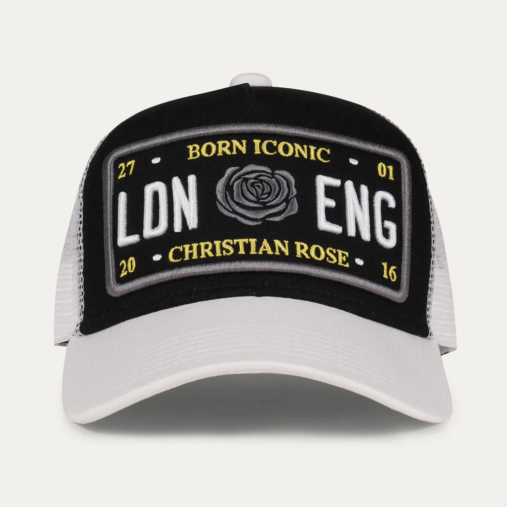 Christian Rose The Iconic Trucker Cap - Black / Grey / Yellow