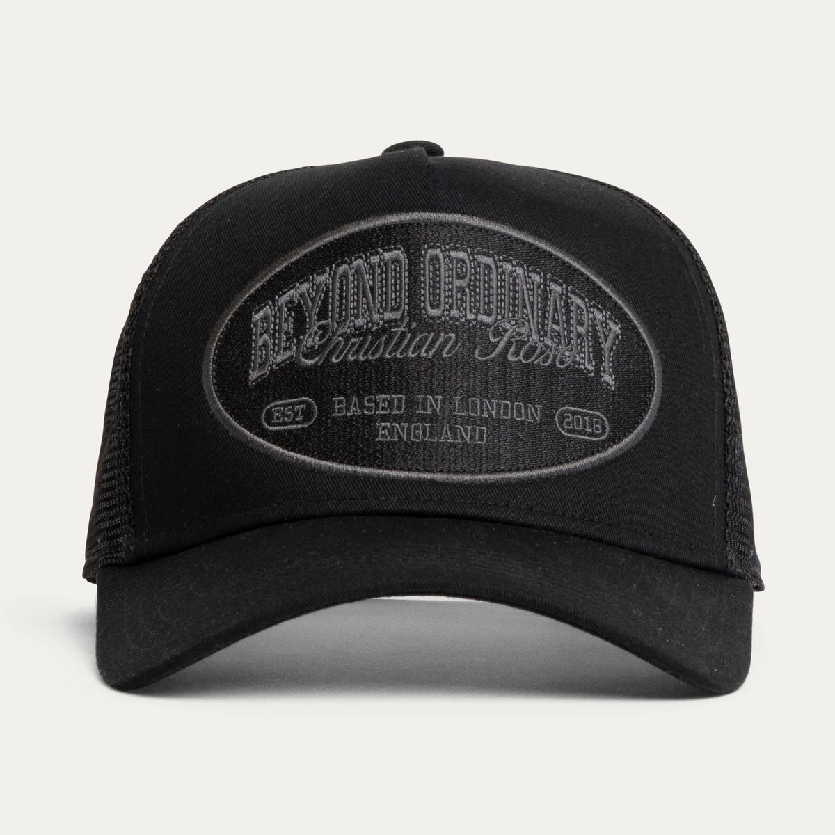 Christian Rose Beyond Ordinary Trucker Cap -Black / Black