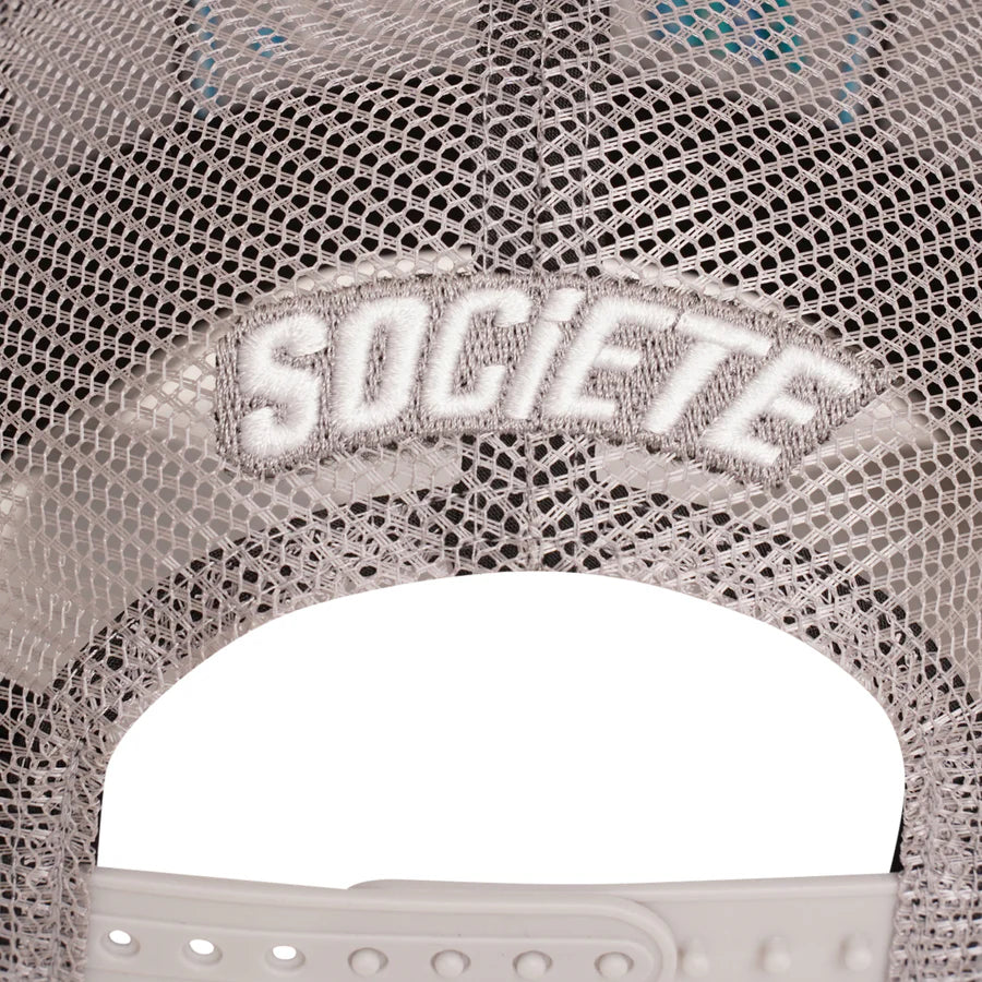 Societe Noir Ombre Noir Distressed Trucker - Silver Blue