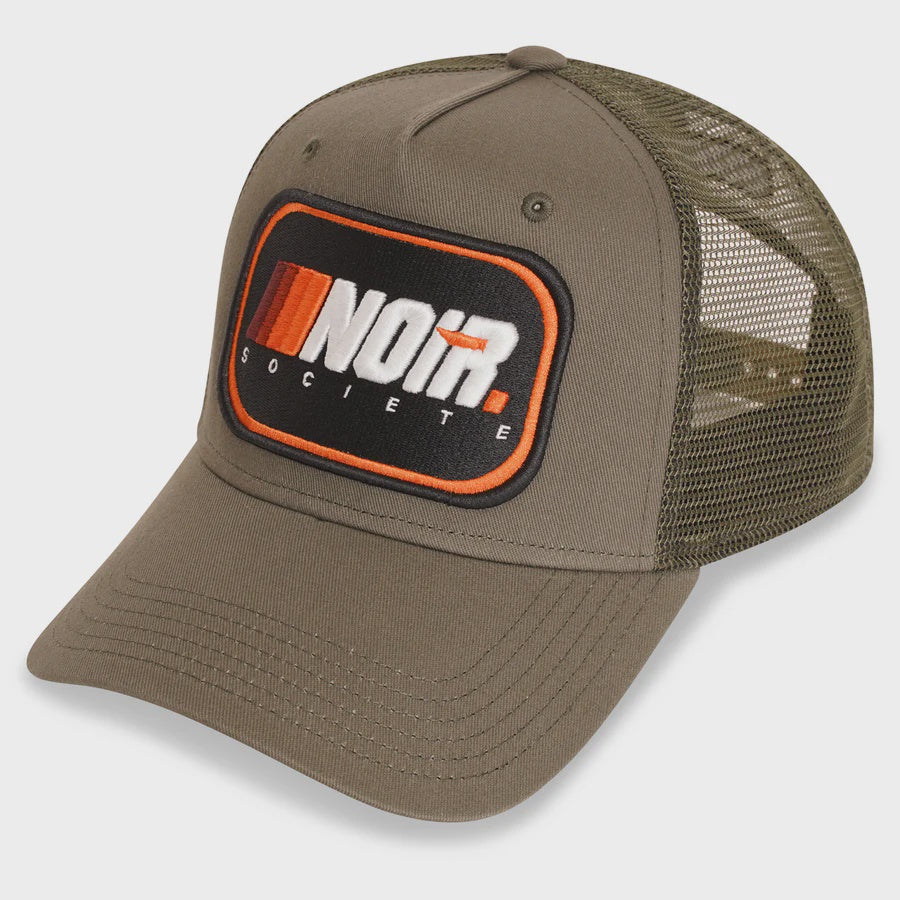 Societe Noir Ombre Noir Distressed Trucker - Khaki Orange