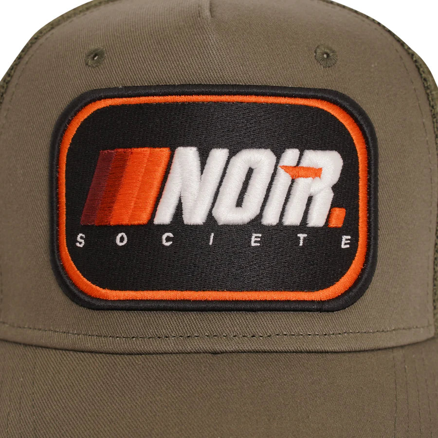 Societe Noir Ombre Noir Distressed Trucker - Khaki Orange