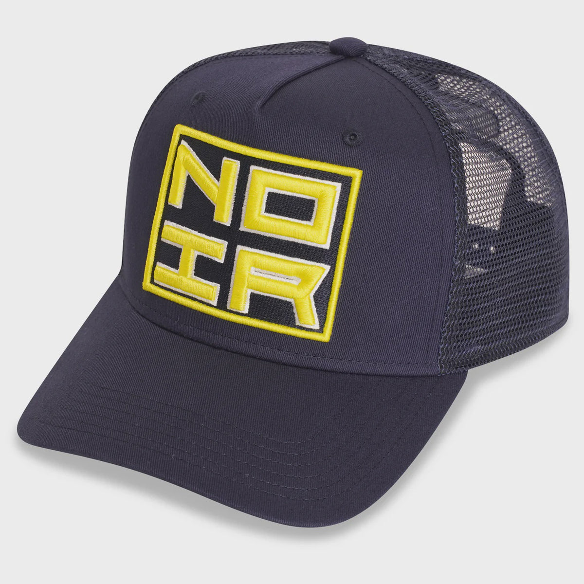 Societe Noir Box Mesh Trucker - Navy Yellow