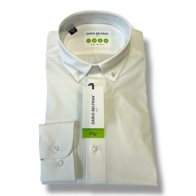 Dario Beltran - Amule Anti-Wrinkle Super Stretch Shirt - White