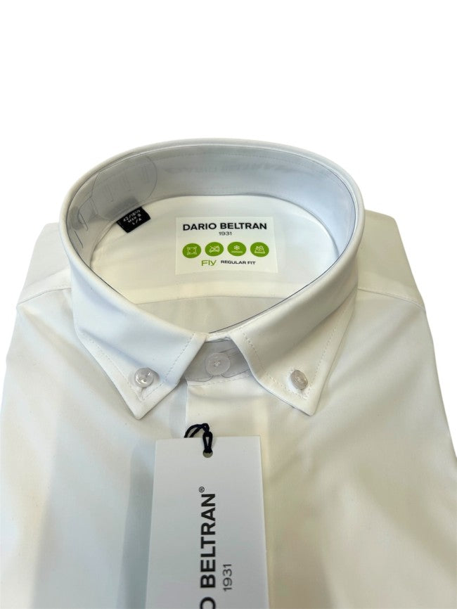 Dario Beltran - Amule Anti-Wrinkle Super Stretch Shirt - White