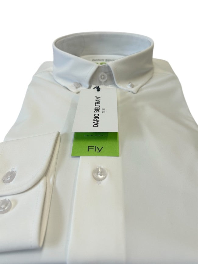 Dario Beltran - Amule Anti-Wrinkle Super Stretch Shirt - White
