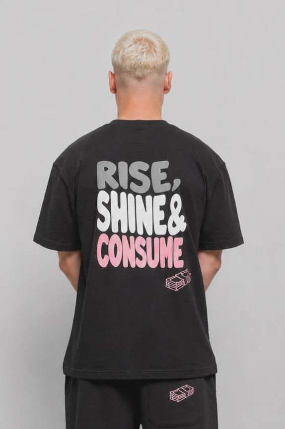 Fresh Flavours Rise Oversized T-Shirt - Black