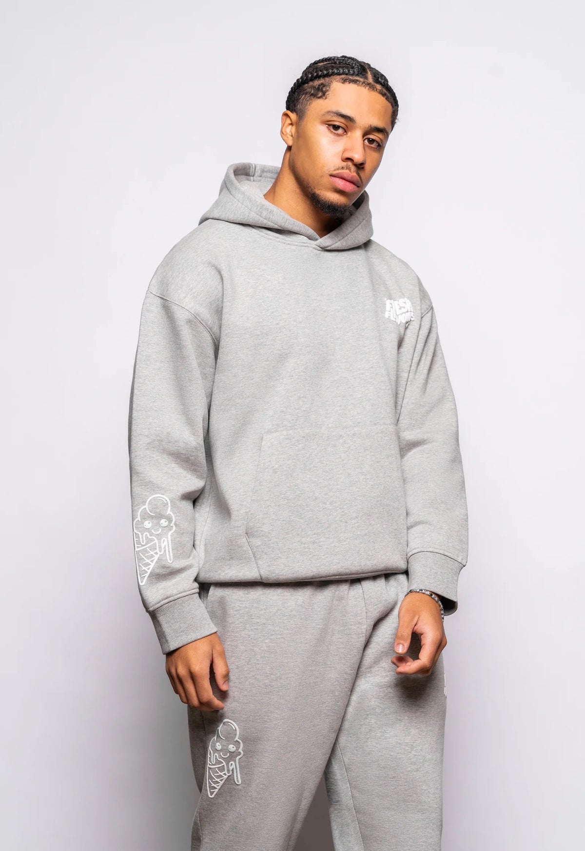 Fresh Couture Fresh FlavoursHoodie - Marl Grey