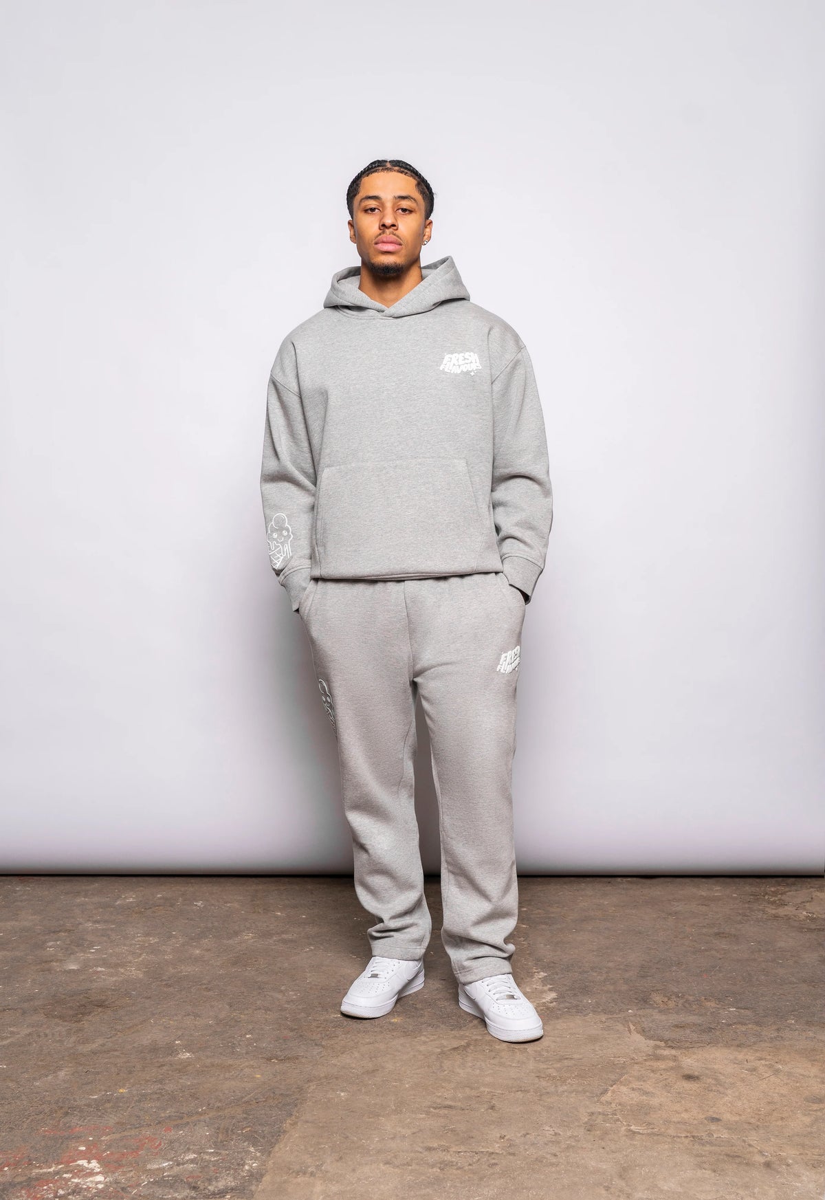 Fresh Couture Fresh FlavoursHoodie - Marl Grey