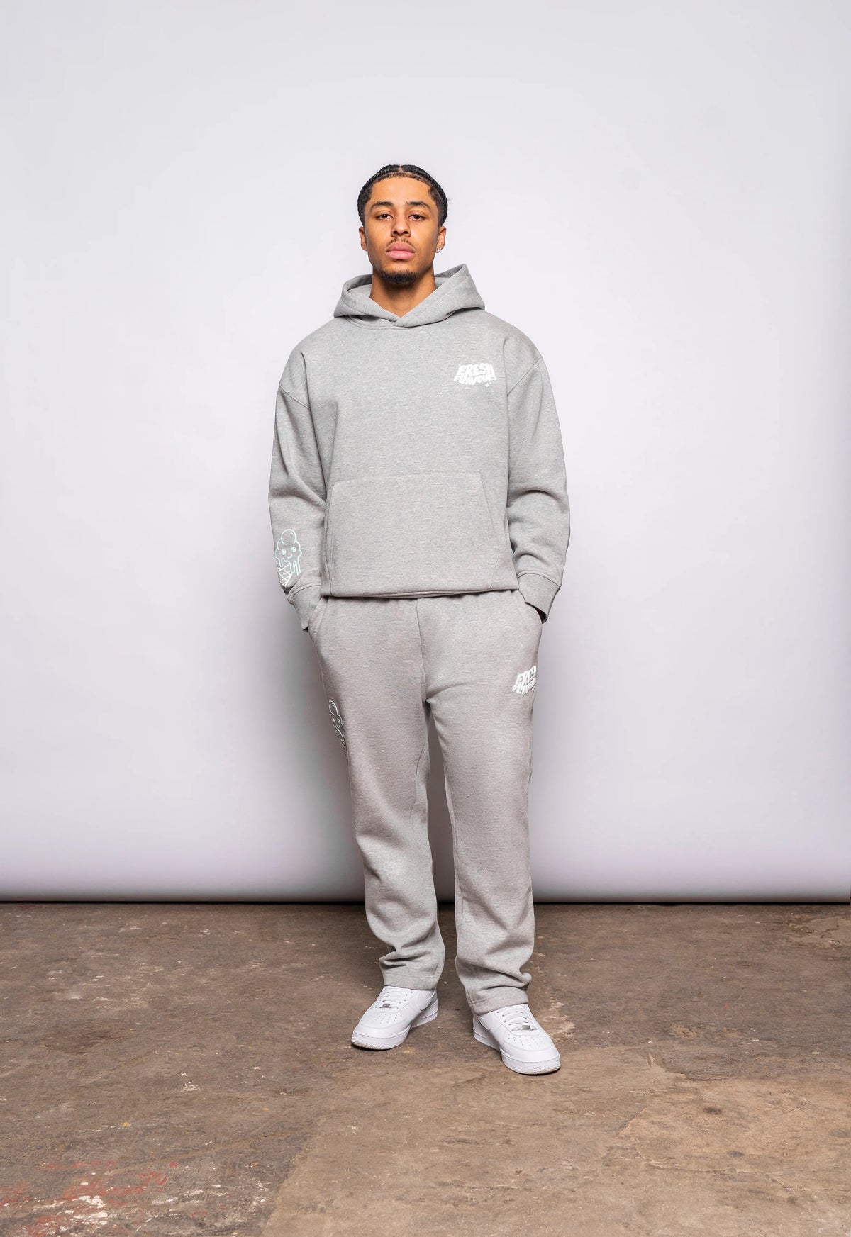 Fresh Couture Fresh Flavours Joggers - Marl Grey