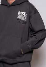 Fresh Couture Rise Hoodie - Charcoal Grey
