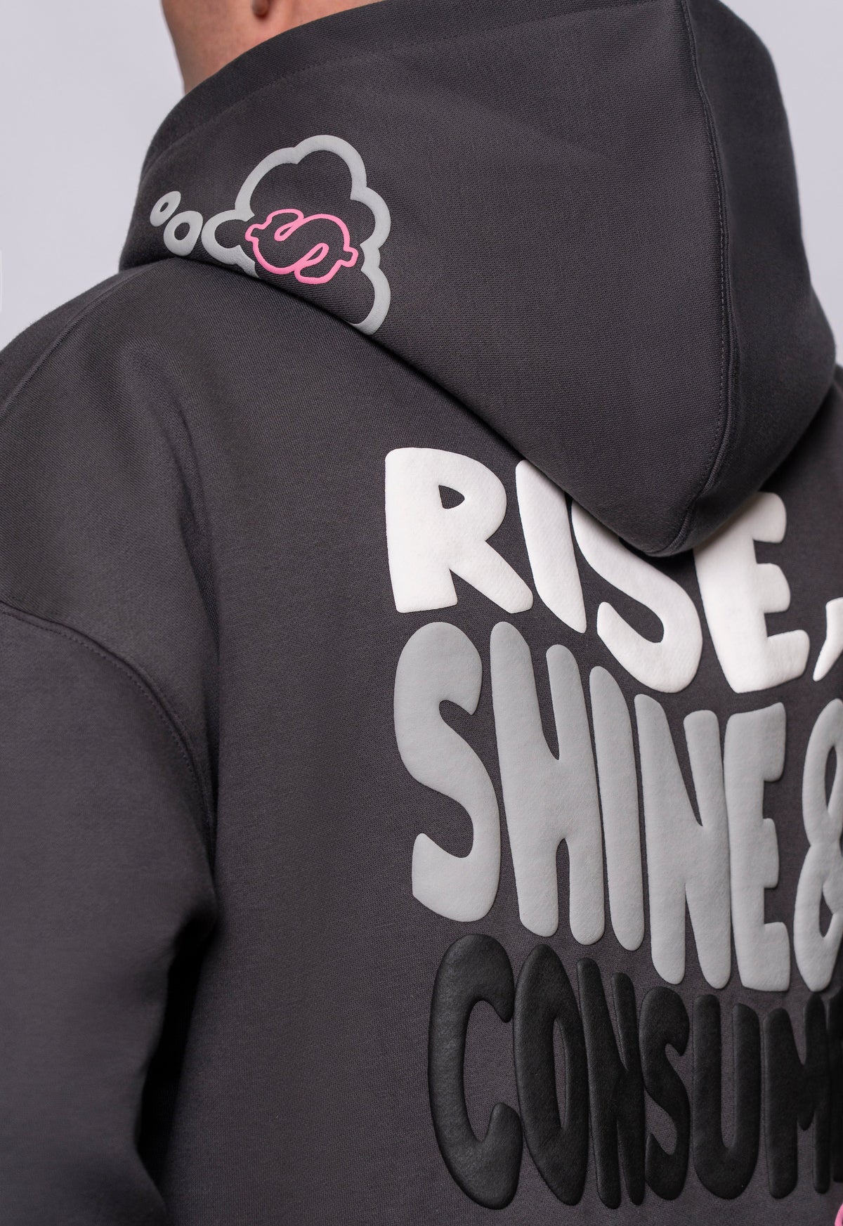 Fresh Couture Rise Hoodie - Charcoal Grey