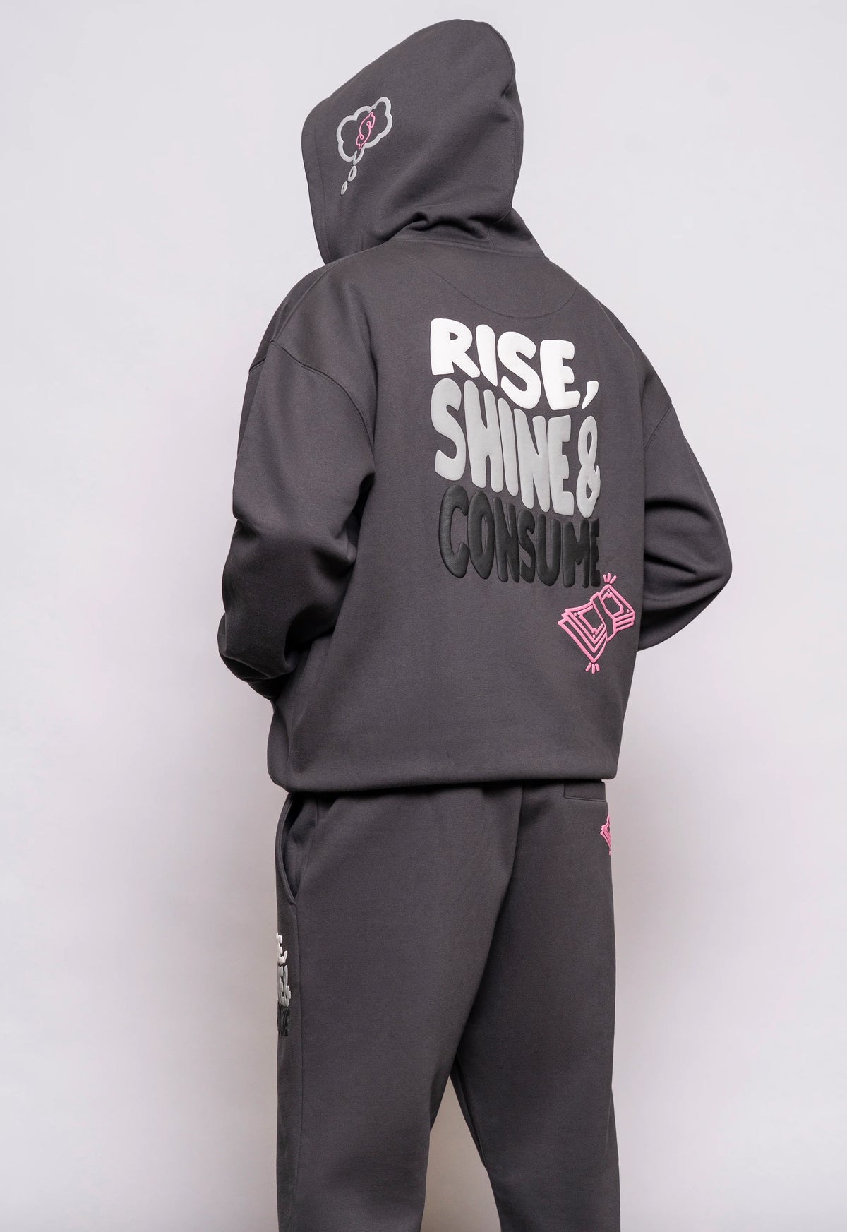 Fresh Couture Rise Hoodie - Charcoal Grey