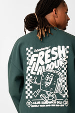 Fresh Flavours Deli Sweatshirt - Eden Green