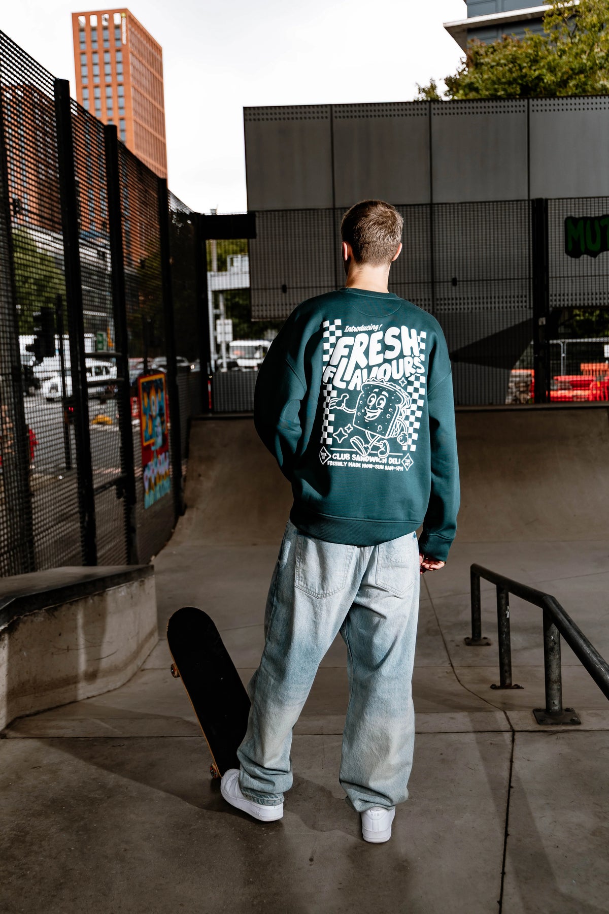 Fresh Flavours Deli Sweatshirt - Eden Green