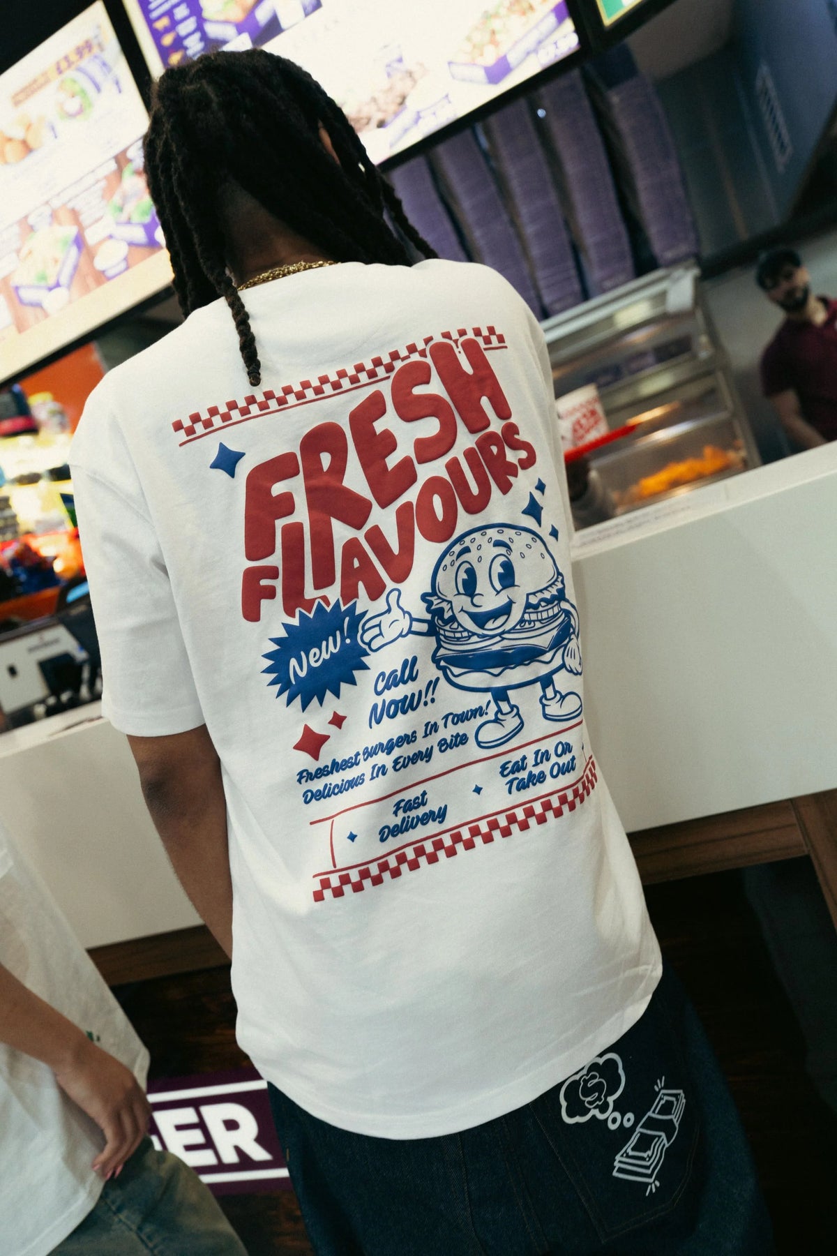 Fresh Couture Fresh Flavours Diner T-Shirt - White