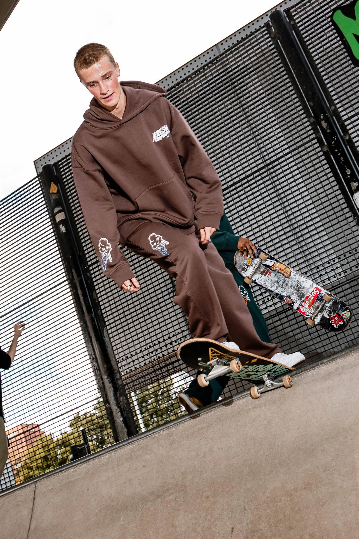 Fresh Flavours Logo Hoodie - Brown