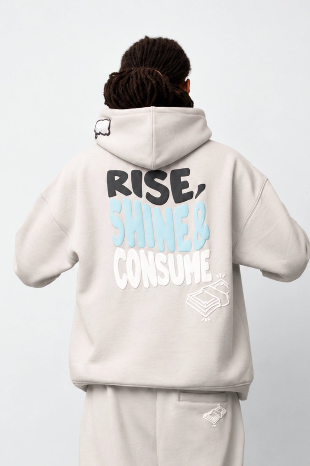 Fresh Flavours Rise Hoodie - Light Grey