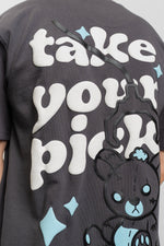 Fresh Flavours Take Your Pick Oversized T-Shirt - Charcoal