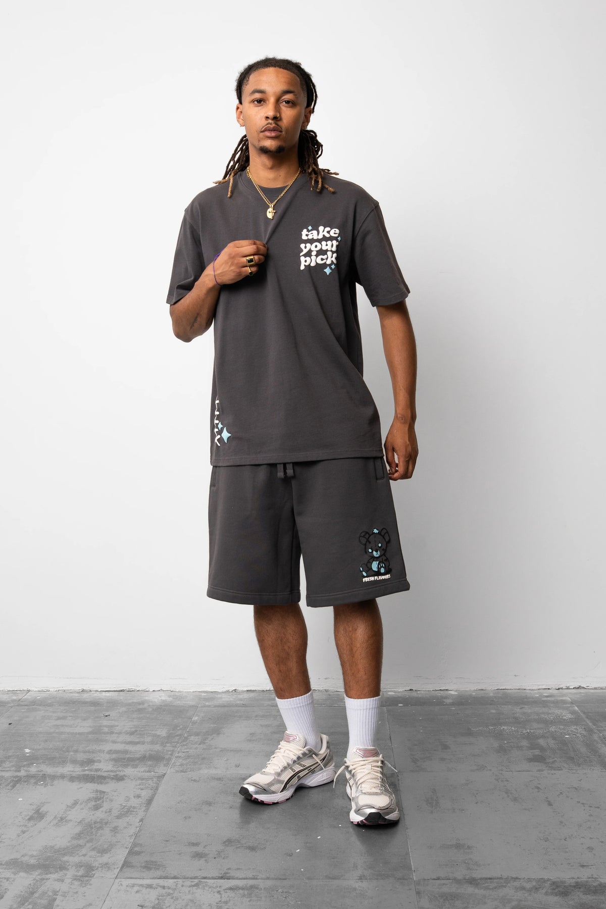Fresh Flavours Take Your Pick Oversized T-Shirt - Charcoal