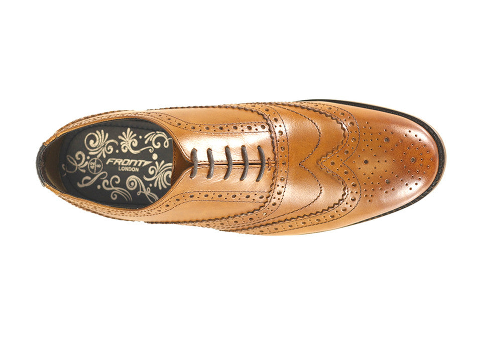 Front London Diego Brogue Shoes - Tan