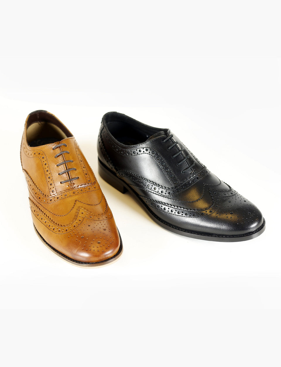 Front London Diego Brogue Shoes - Tan