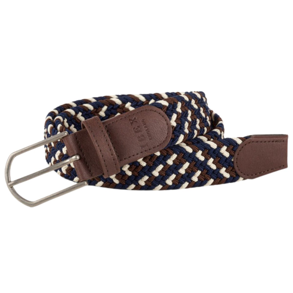 IBEX Repreve Eco Friendly Stretch Belt 9485 Beige Navy Brown
