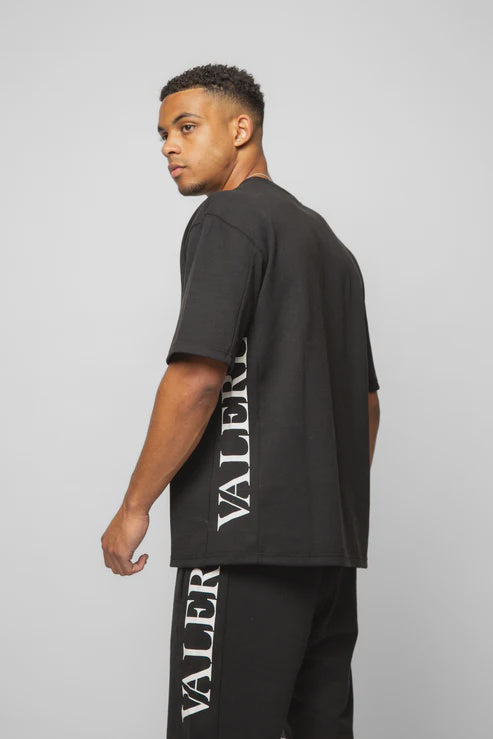 Valere Milano Blocco Interlock T-Shirt - Black