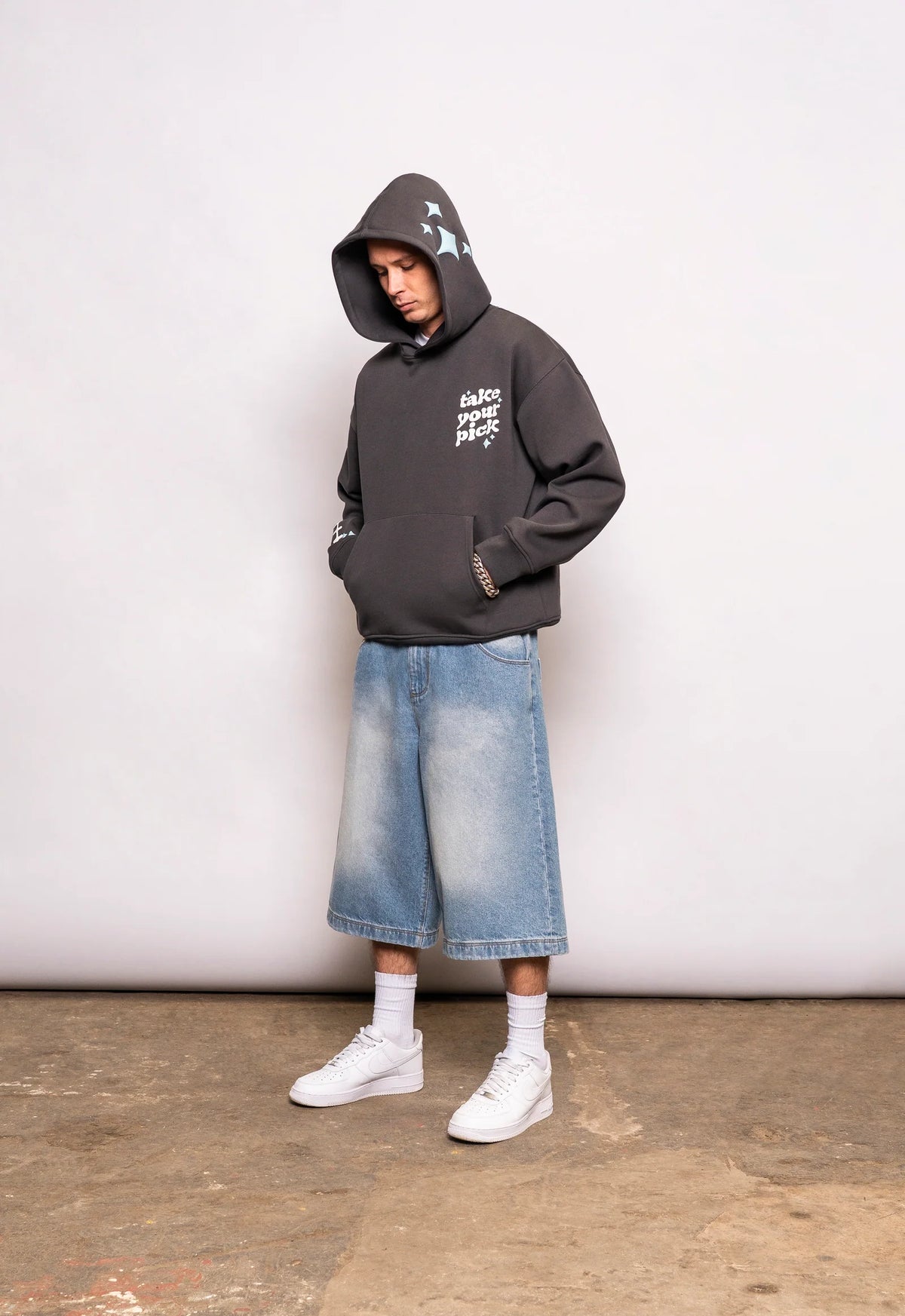 Fresh Couture Take Your Pick Hoodie - Charcoal Grey