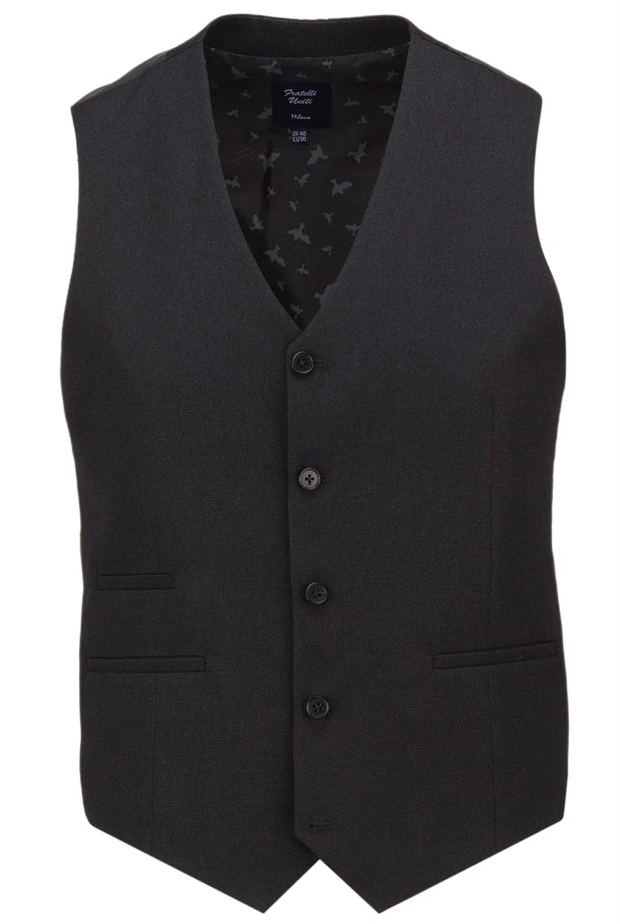 Fratelli Uniti Sandro Waistcoat - Black