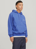 Jack & Jones Union Print Hoodie - Beaucoup Blue