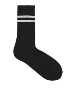 Jack & Jones Regan Stripe Tennis Socks 5 Pack - Black