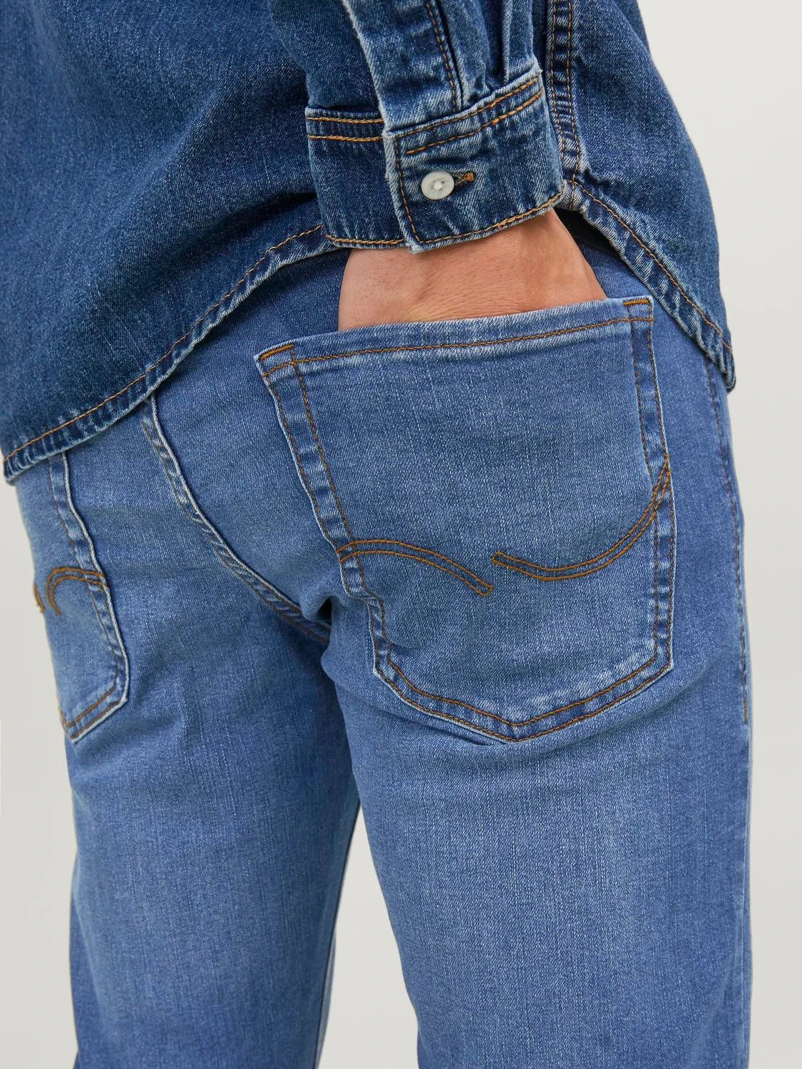 Jack & Jones Glenn Original 223 Slim Fit Jeans - Mid Blue